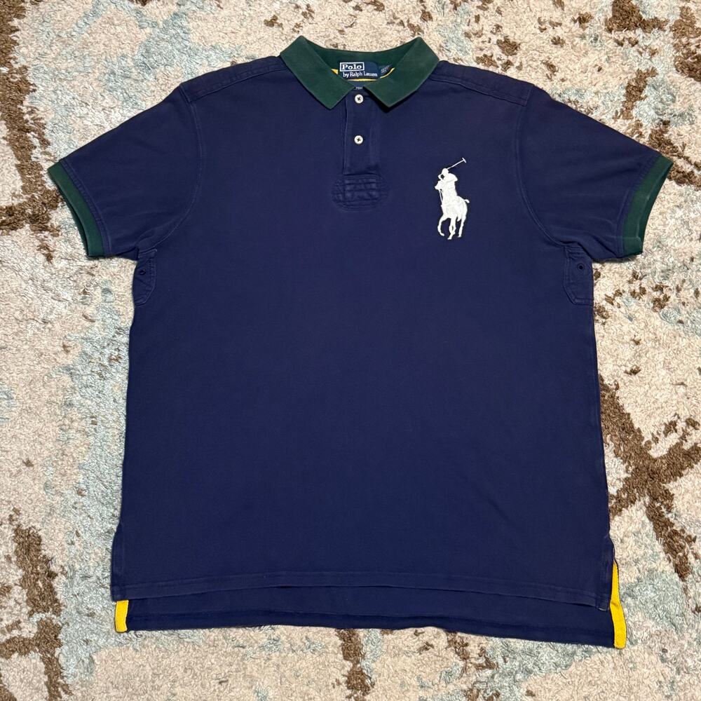 Vintage Polo Ralph Lauren Big Pony Shirt Size XL Custom Fit Chief Keef